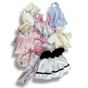 Lot retro baby girl clothes Assorted newborn to 2t 80s 90s pink black white